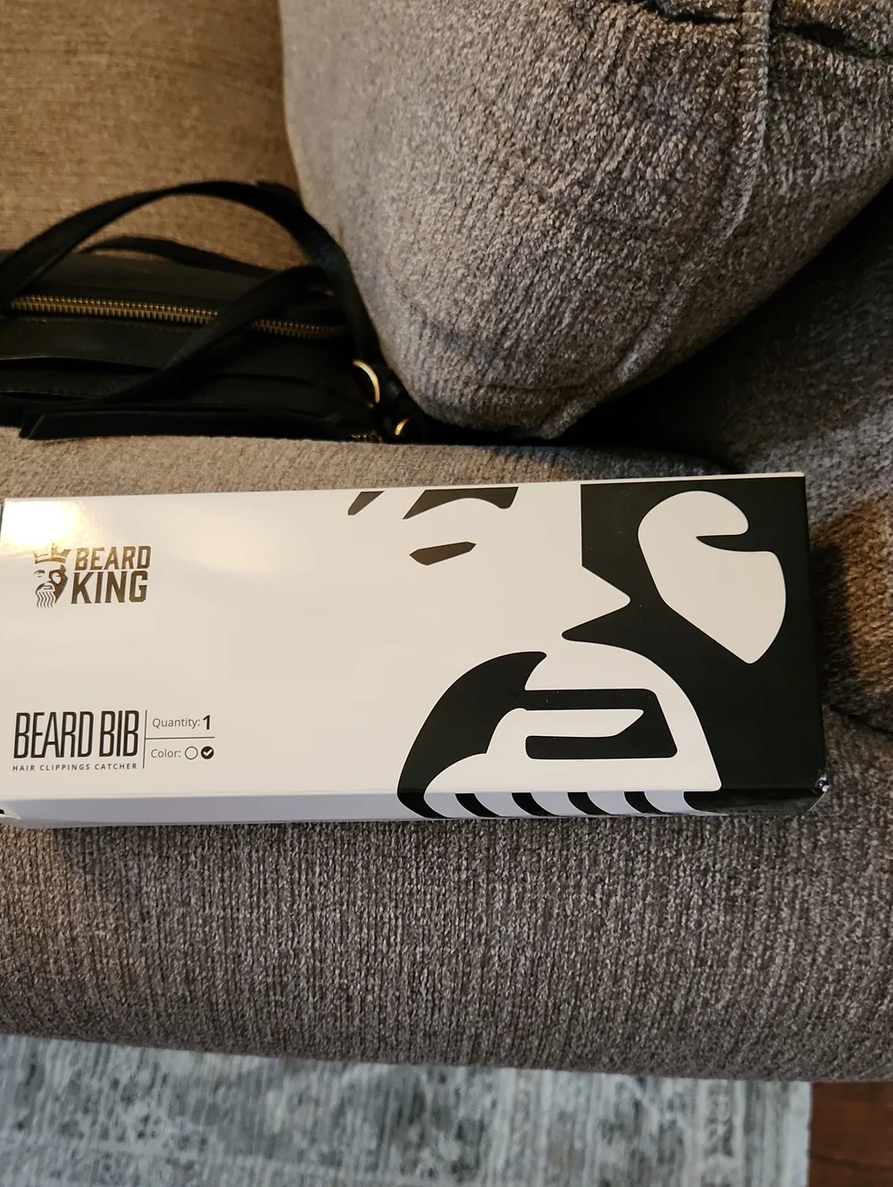 Beard King Beard Bib - Black & White